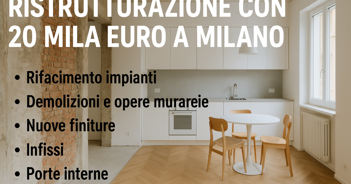 Ristrutturazione 20 mila euro Milano